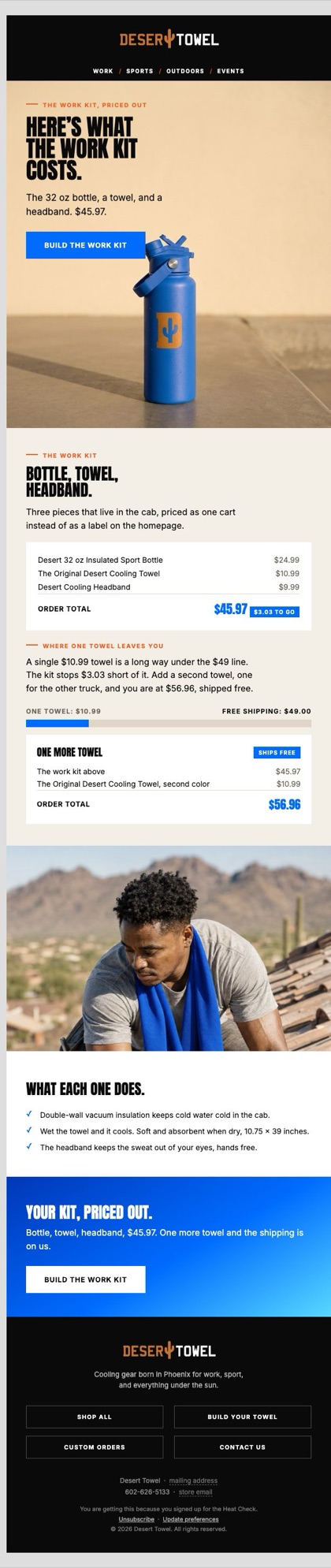 C11 · Missing collection email for Desert Towel, in full