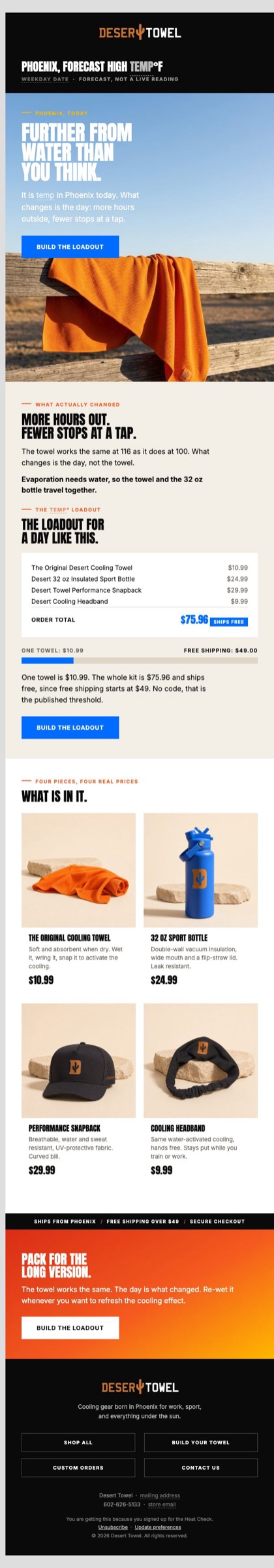 C14 · Three digits email for Desert Towel, in full