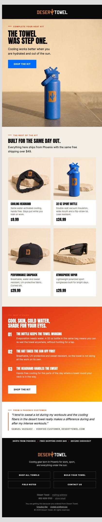 M2 · The towel was step one email for Desert Towel, in full
