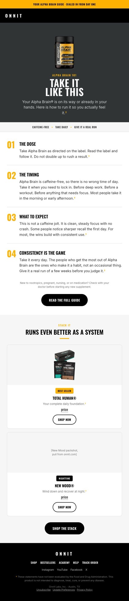 E2 · How to get the most email for Onnit, in full