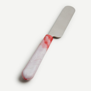 Allday Goods butter knife with a red and white recycled-plastic handle