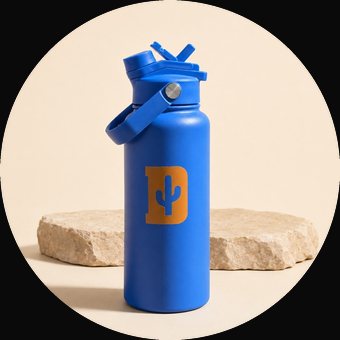 The Desert 32 oz Insulated Sport Bottle in blue