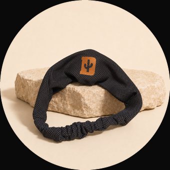 The Desert Cooling Headband in black