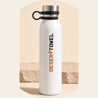 The Desert 21 oz Insulated Steel Bottle in white