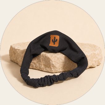 The Desert Cooling Headband in black