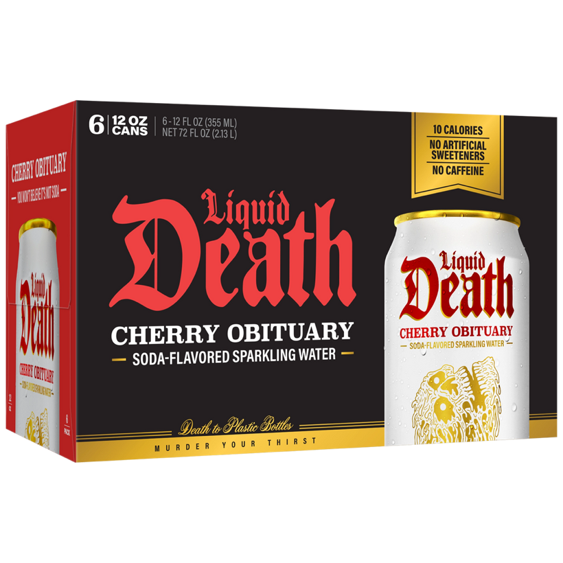 Liquid Death Cherry Obituary