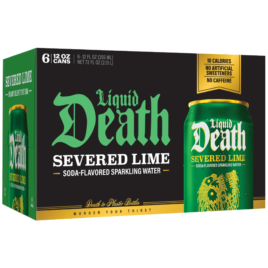 Liquid Death Severed Lime flavored sparkling water