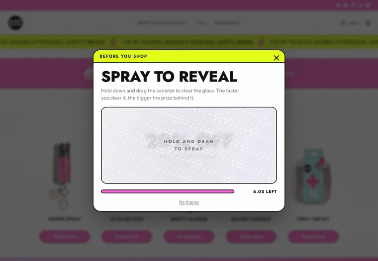 Blingsting: Spray to reveal